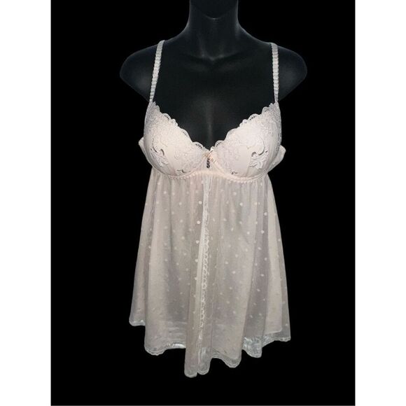 Beautiful Vintage Babydoll Lingerie Seductive Wear Women's Size large baby pink - Picture 1 of 8